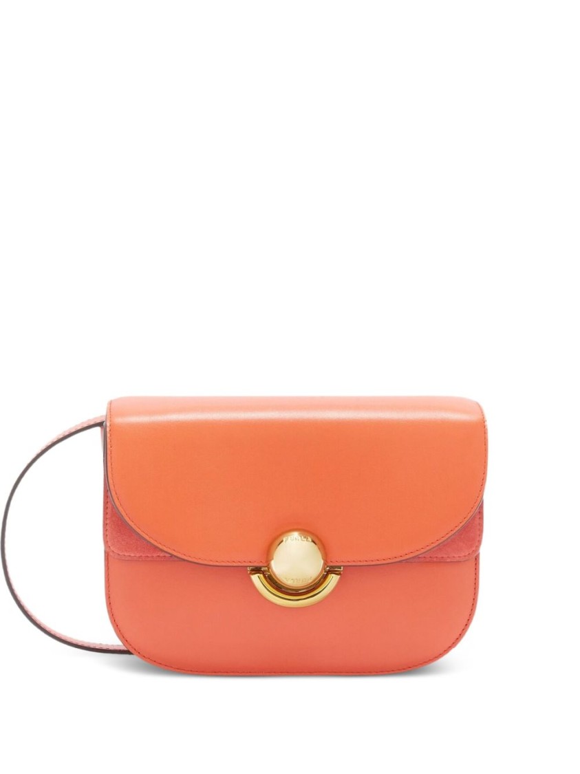 Furla Structured Carrot Orange Shoulder Bag In Orange