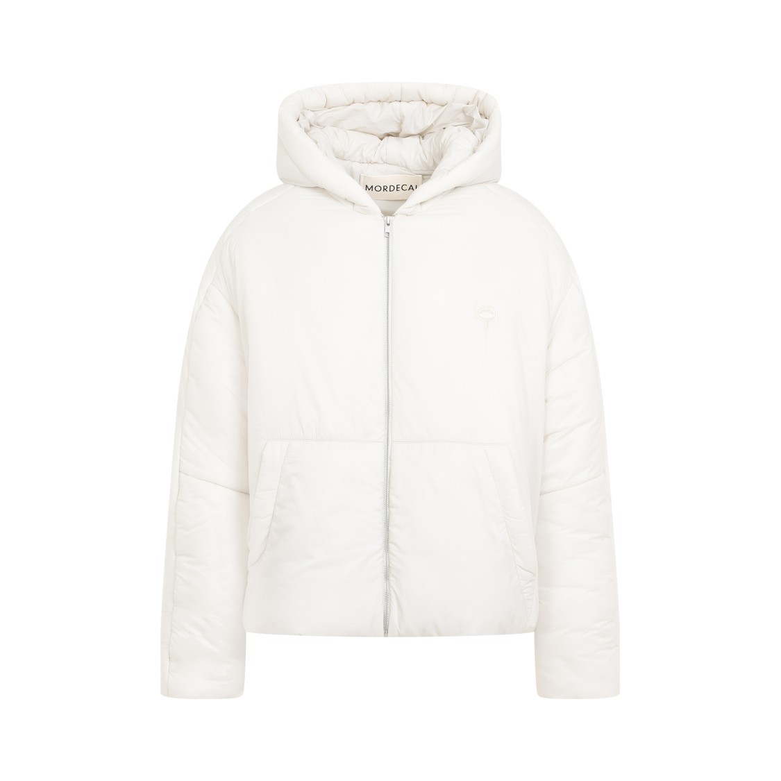Mordecai Feather Down Jacket With Hood And Pockets In White