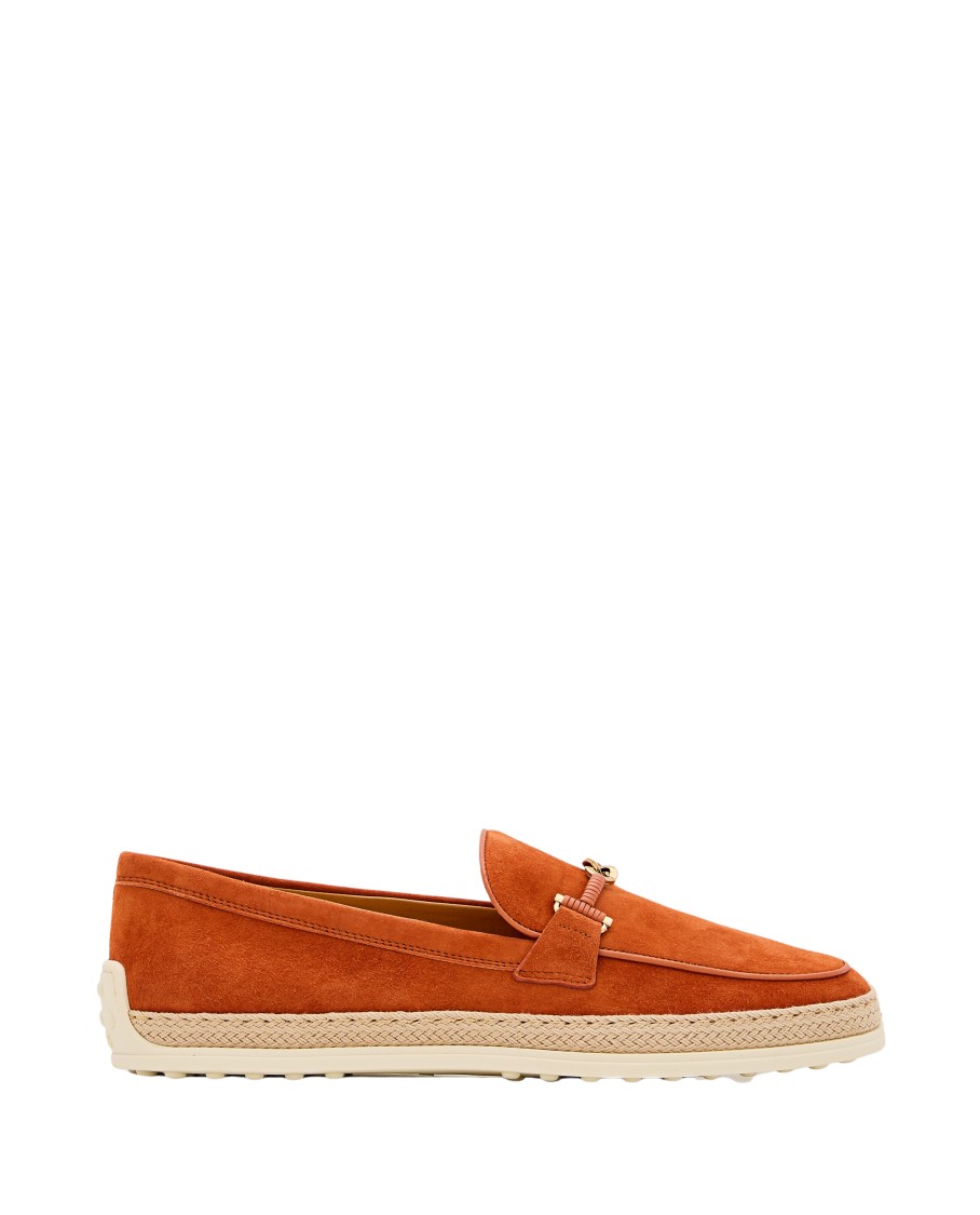 Tod's Gomma Espadrilles Aus Leder In Orange