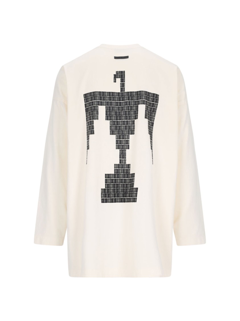 FEAR OF GOD FEAR OF GOD THUNDERBIRD LOGO T-SHIRT IN CREAM COTTON 
