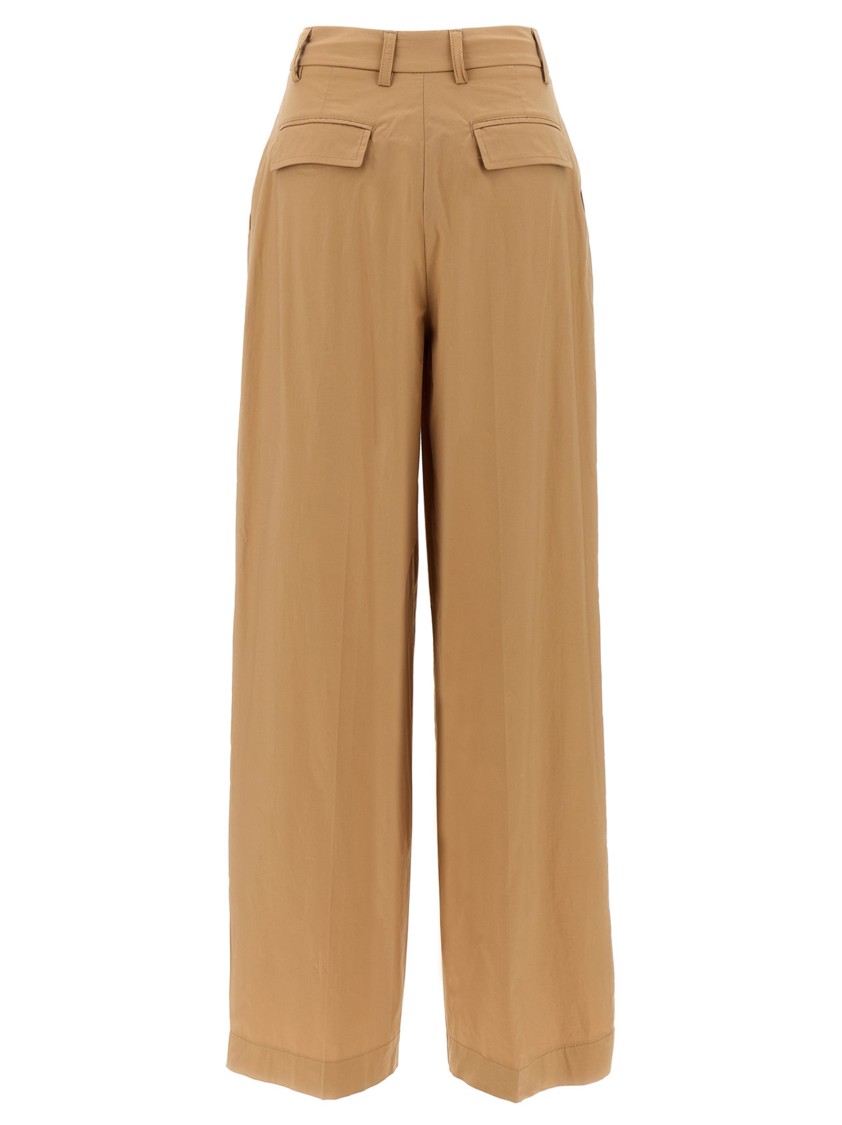 The Latest Slightly Wide Straight Leg Neutrals Trousers In Nude