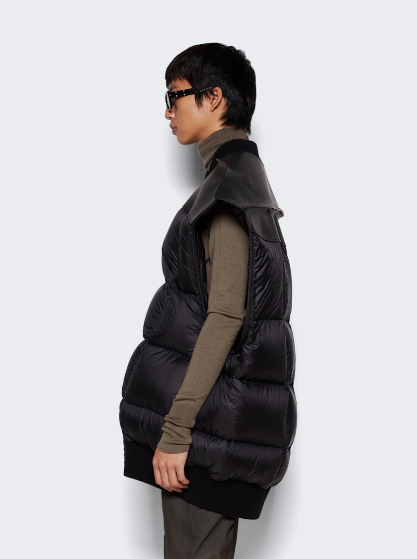 Shop Rick Owens Padded Leather Jumbo Flight Vest