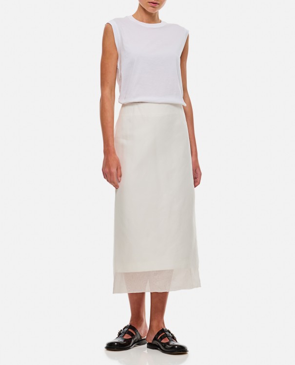 ワンピース SPORTMAX Women Mid Skirts 2512621103600 ALCESTE1234001 White Sportmax Aceti Midi Skirt in White | THE LIST