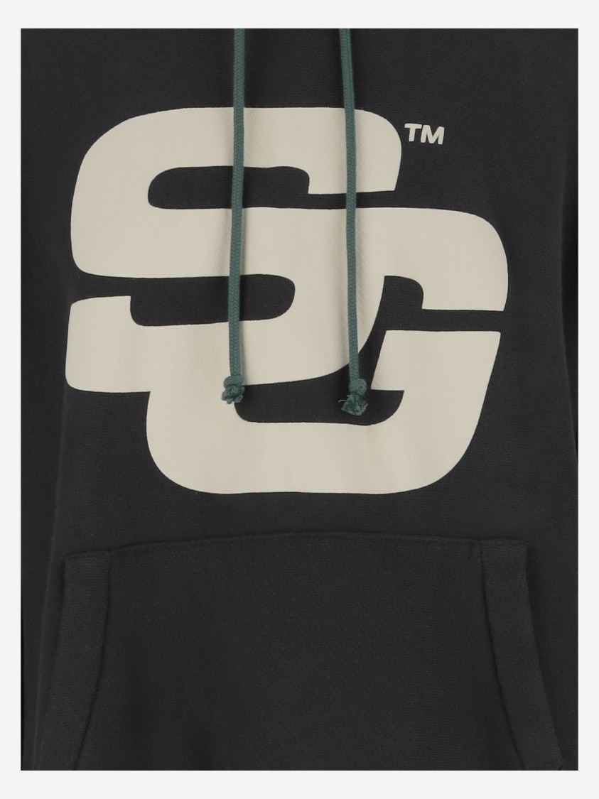 Summer Games Cotton Hoodie With Logo In Black