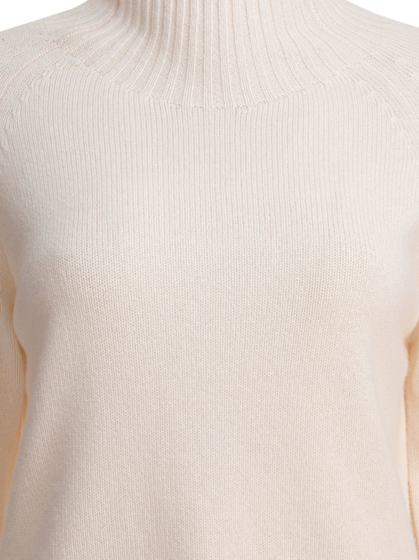 Kangra Cashmere Knit Sweater With Ribbed Turtleneck In Yellow