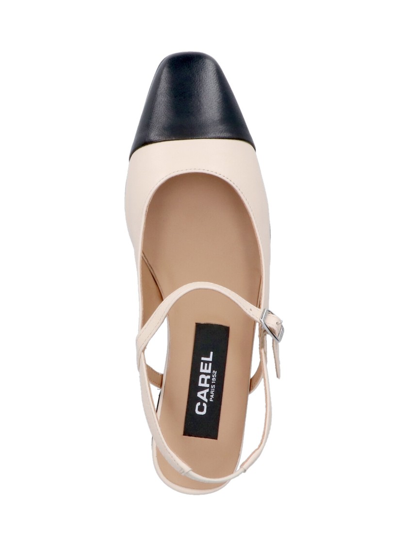 CAREL CAREL "OCEANO" SLINGBACK MULES – BEIGE 