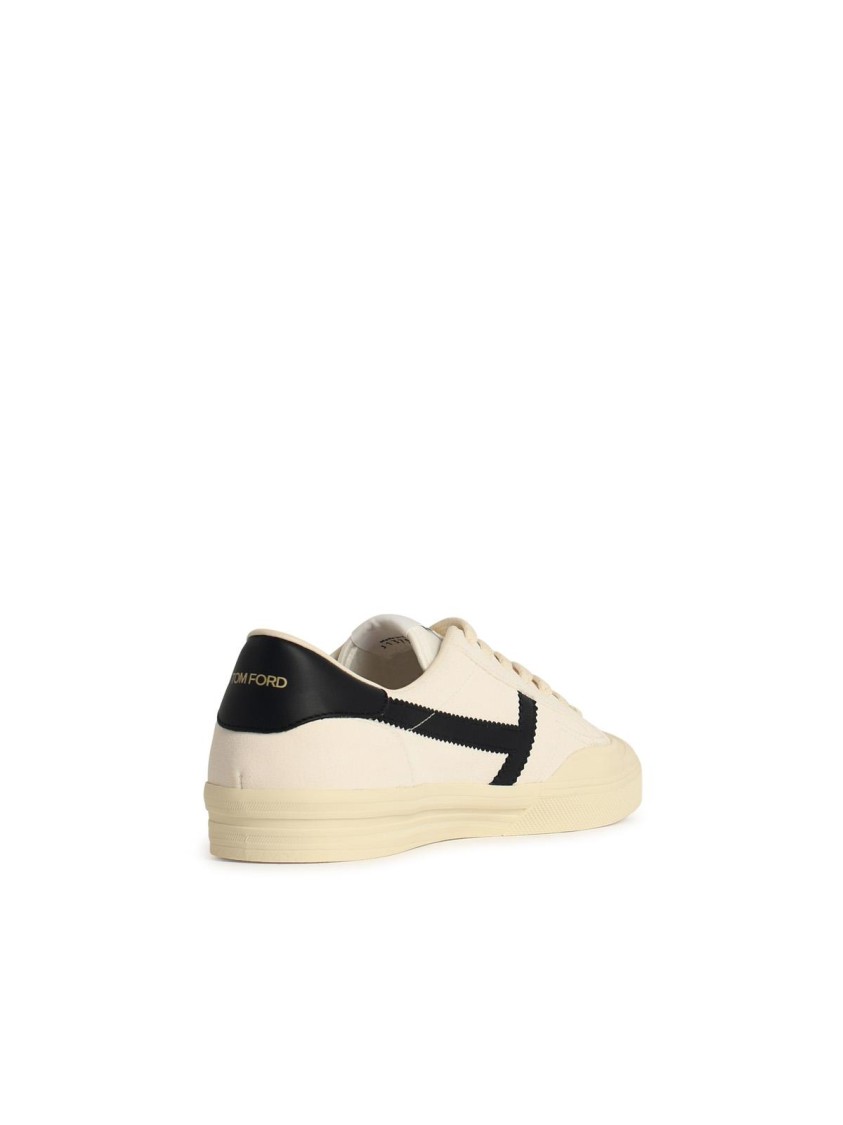 Shop Tom Ford Beige Suede/calfskin Leather Blend Sneakers In Neutrals
