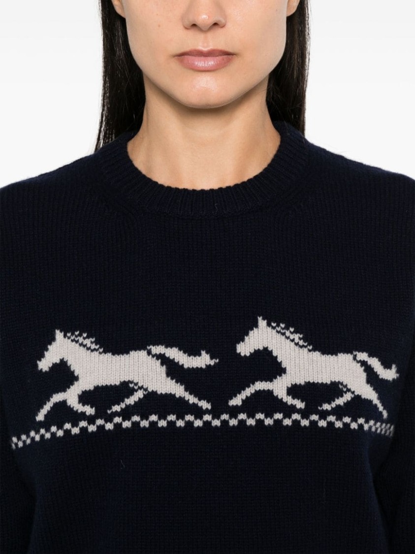 Shop Filson Oxford Blue Horses Sweater