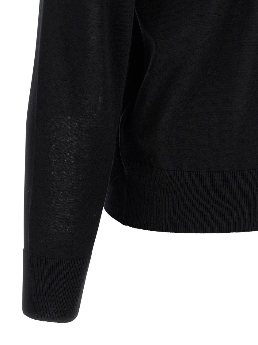 Dsquared2 Wool Turtleneck Sweater Sweaters And Cardigans Black In Black
