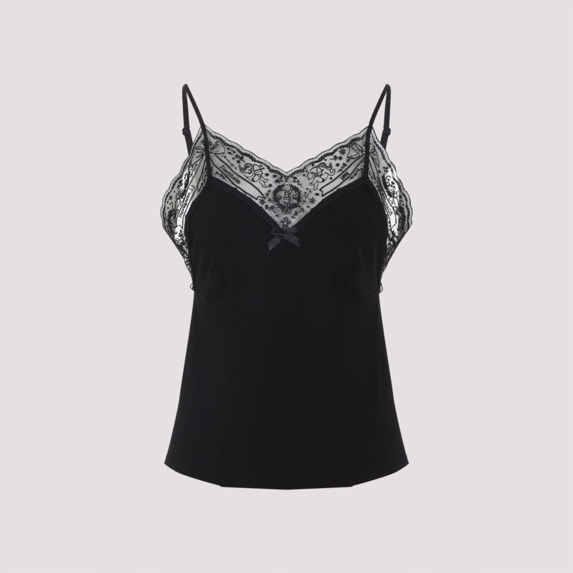 Acne Studios Lace Strap Blouse Woman Black In Black