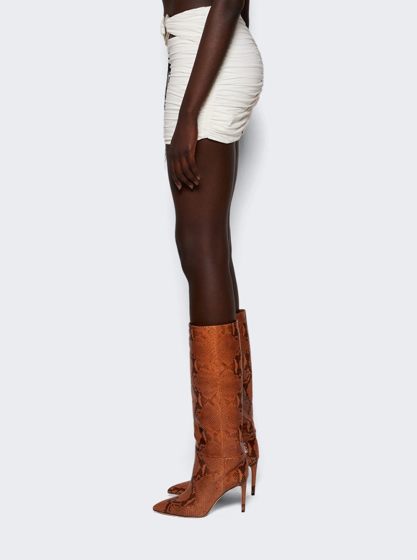 AREA AREA HEART RUCHED MINI SKIRT