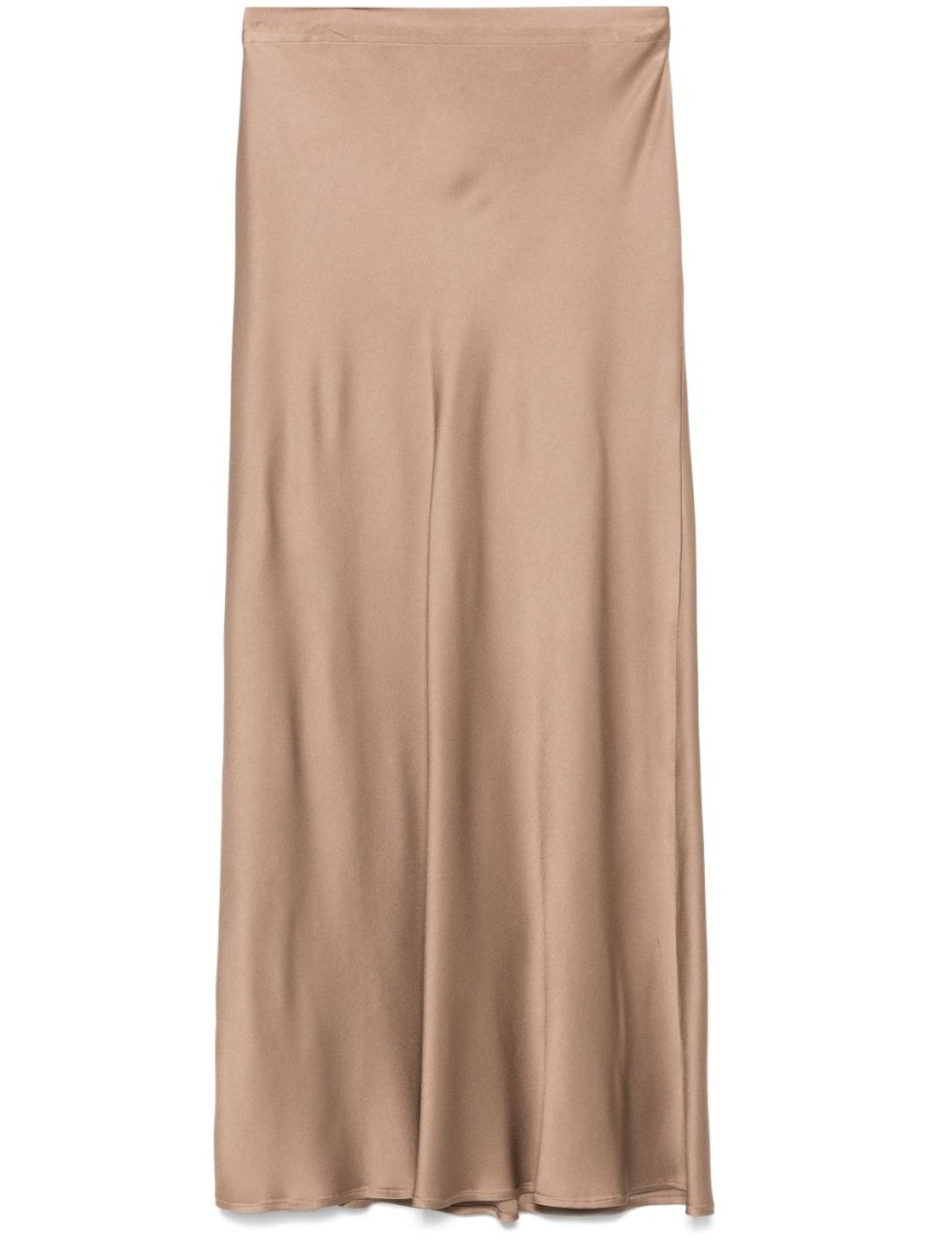 Shop Antonelli Flowing Midi Skirt With Soft Sheen Finish