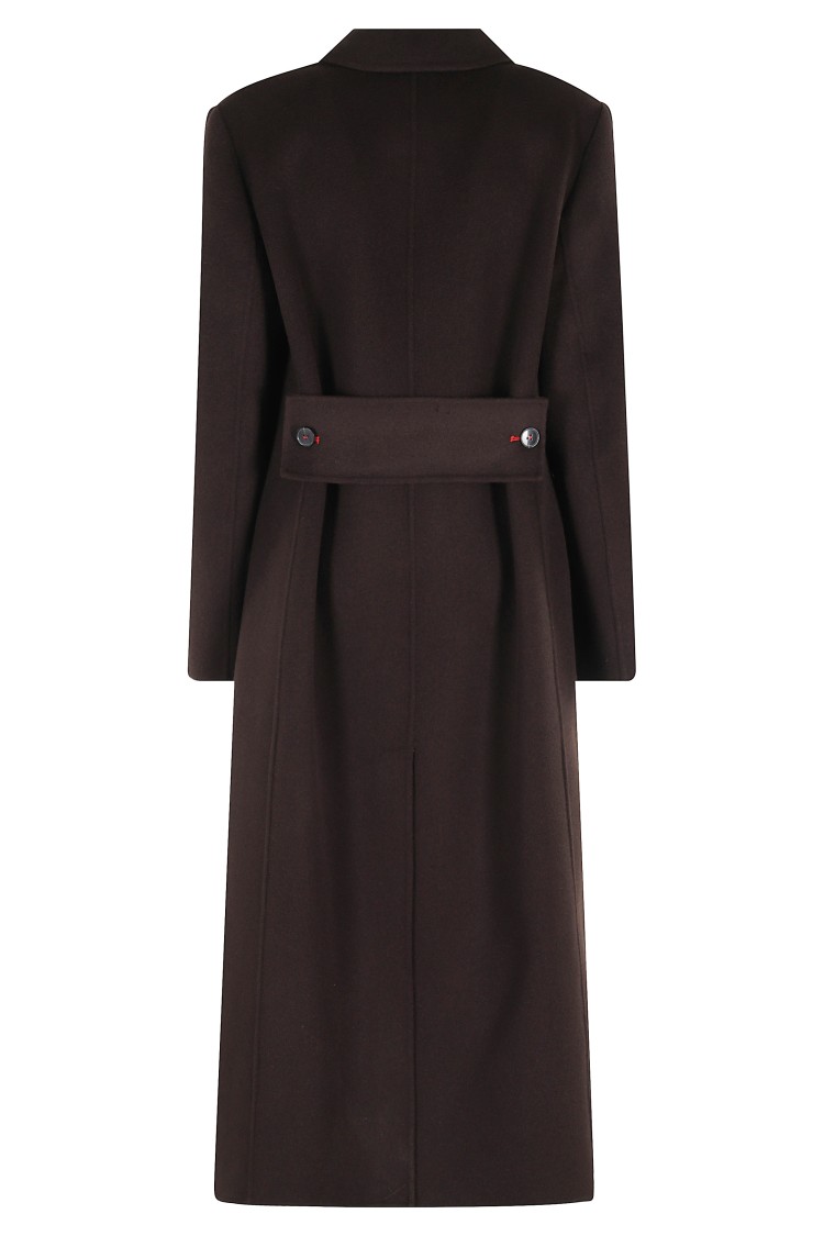 Victoria Beckham Double Faced Overcoat In Black