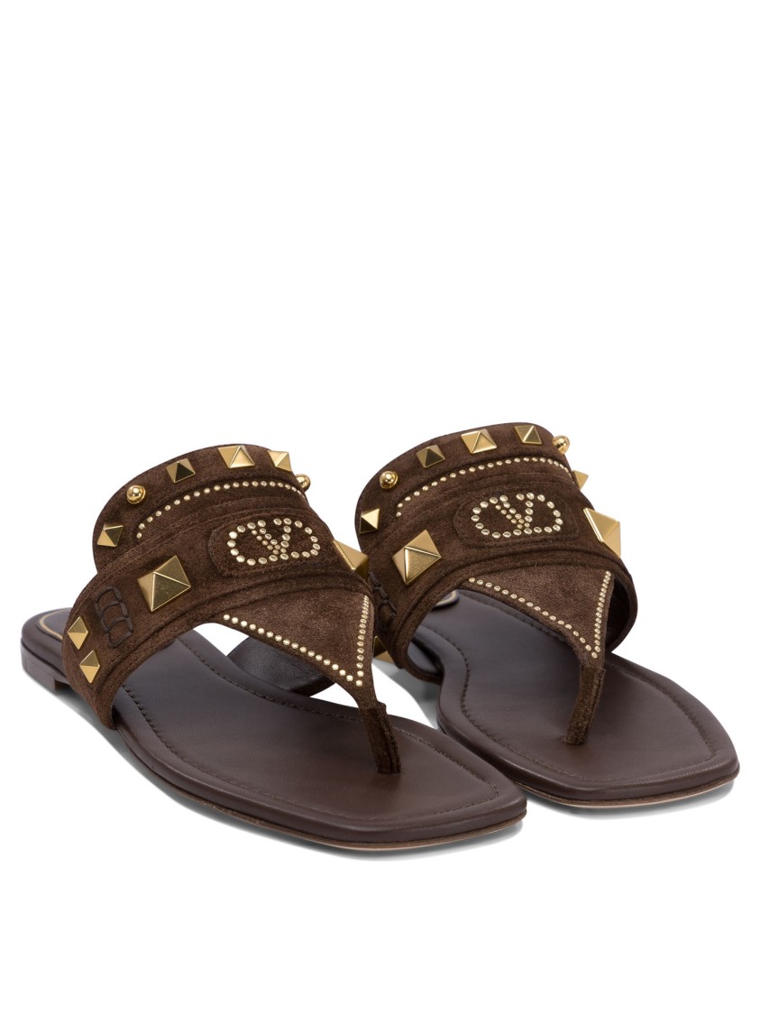 Valentino Garavani "plaster Caster" Slides In Brown