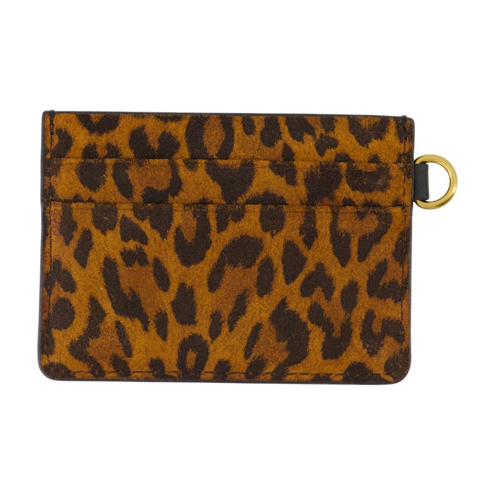 Isabel Marant Leopard Print Card Holder In Black