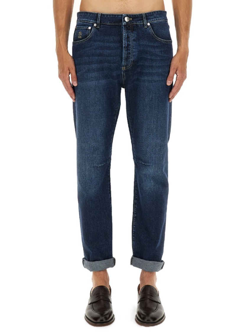 Brunello Cucinelli Relaxed-fit Jeans With Rolled Cuffs In Black