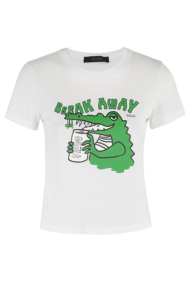 Ssheena Crocco T-shirt In White