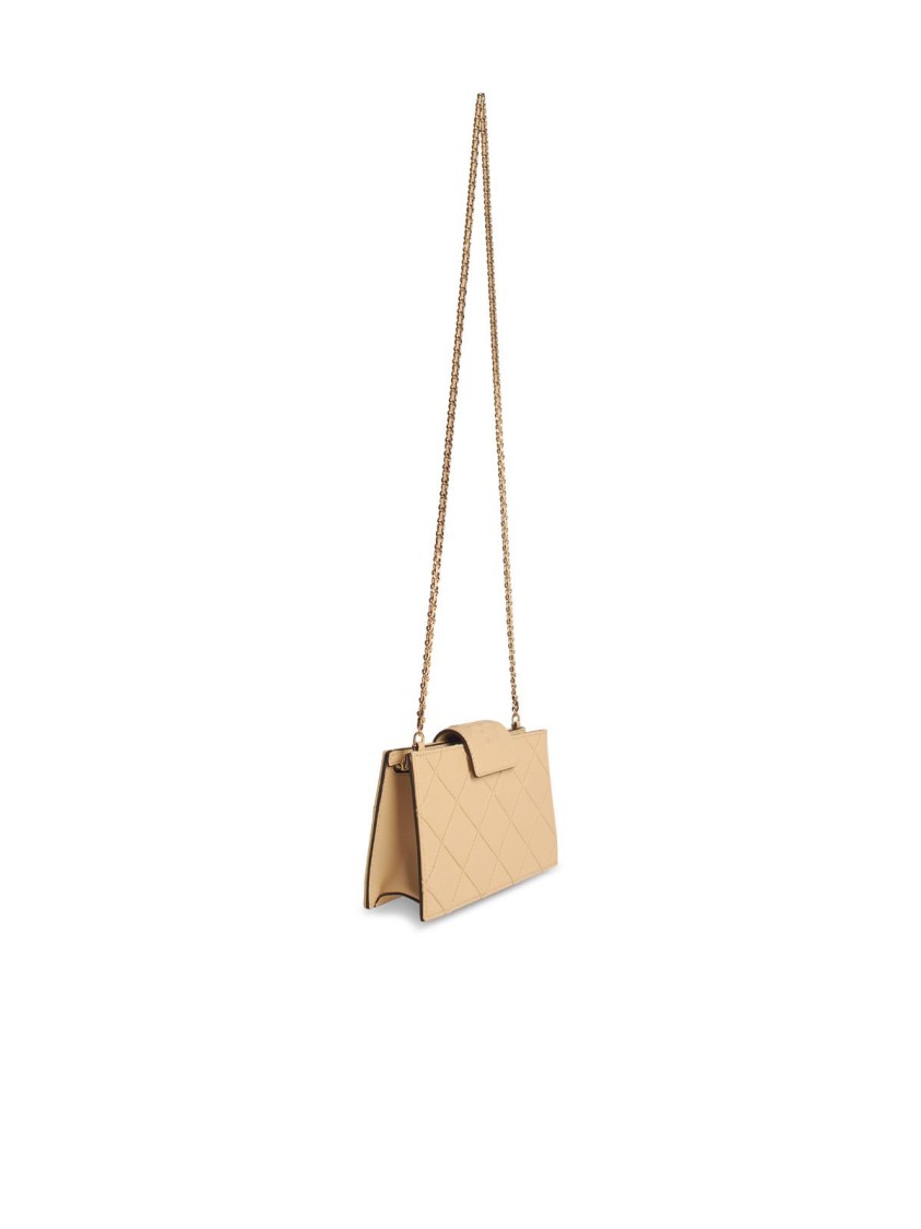 Tory Burch Cream Leather Chain Wallet