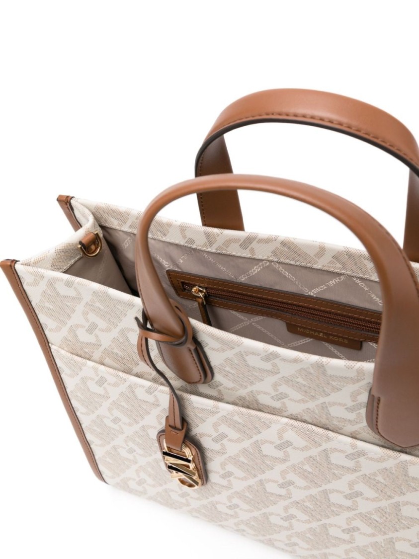 Michael Kors Large Grab Tote In Neutral
