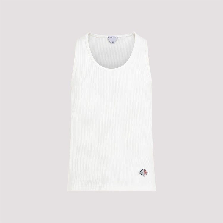 Bottega Veneta Chalk White Cotton Tank Top T-Shirt | THE LIST
