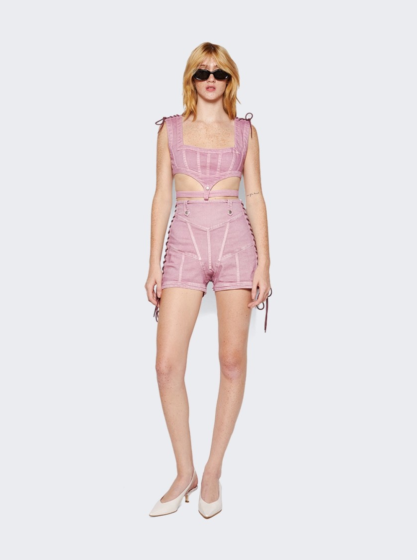 Jean Paul Gaultier Pink Knwls Edition Denim Tank Top