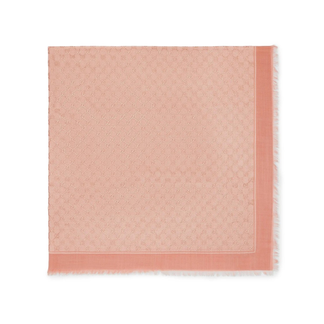 Shop Gucci Gg Shape Scarf In Soft Pink Wool