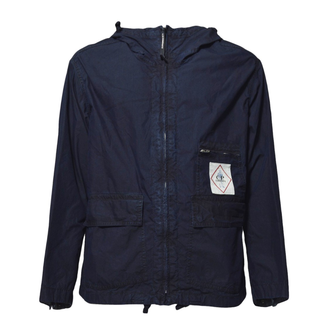 C.p. Company Google 50 Thread Count Jacket In Blue Cotton