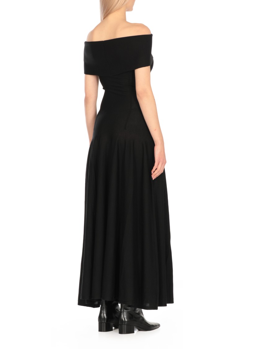 Khaite Short Sleeve Dress In Black