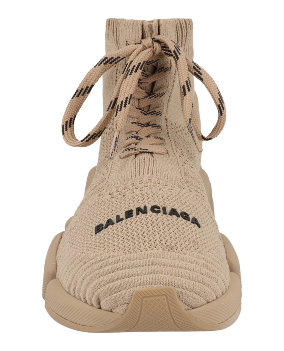 Balenciaga Speed 2 0 Lace Up Sneaker In Gold
