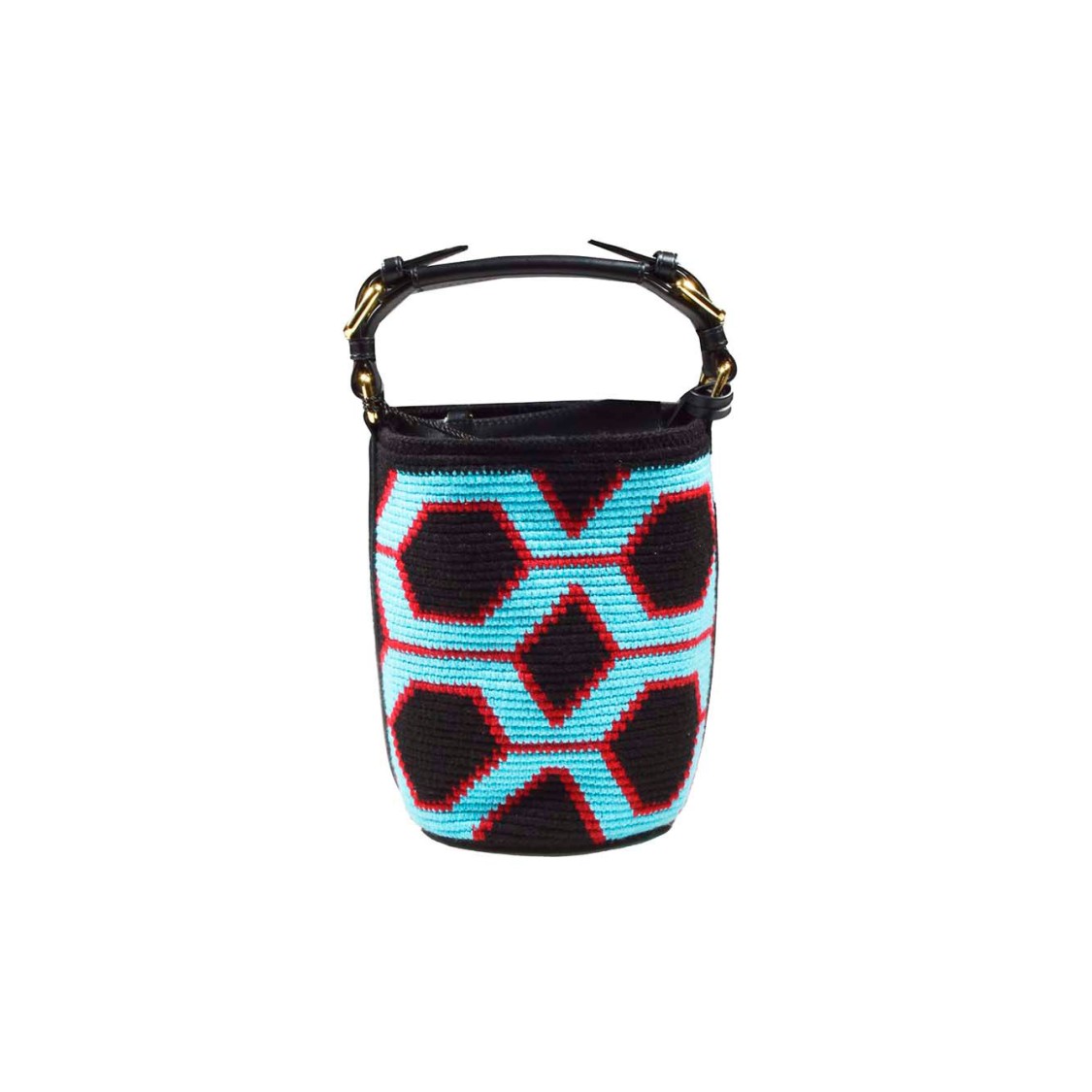 Colville Geometric Pattern Cotton Bucket Bag