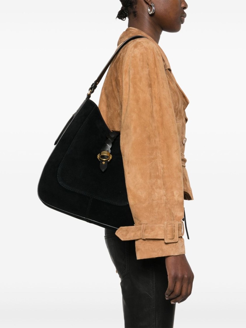Isabel Marant Altay Hobo Bag In Sumptuous Black Suede In Black