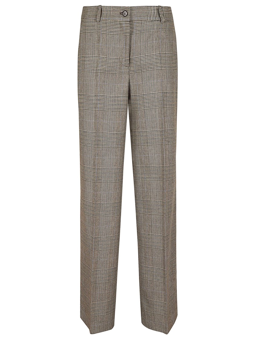 P.a.r.o.s.h . Relaxed-fit Pants With Classic Check Pattern In Brown