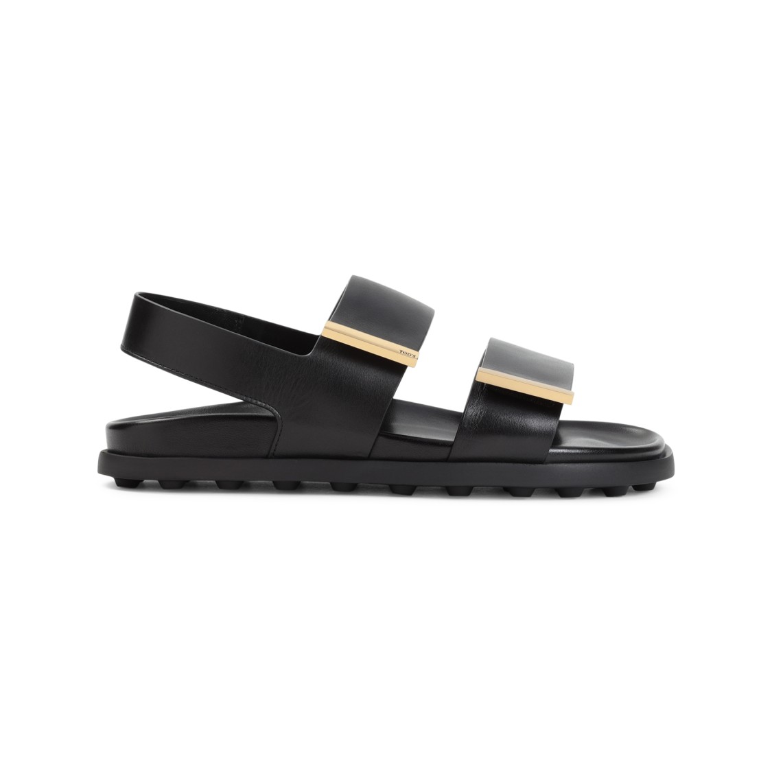 Shop Tod's Black Rubber Sandals