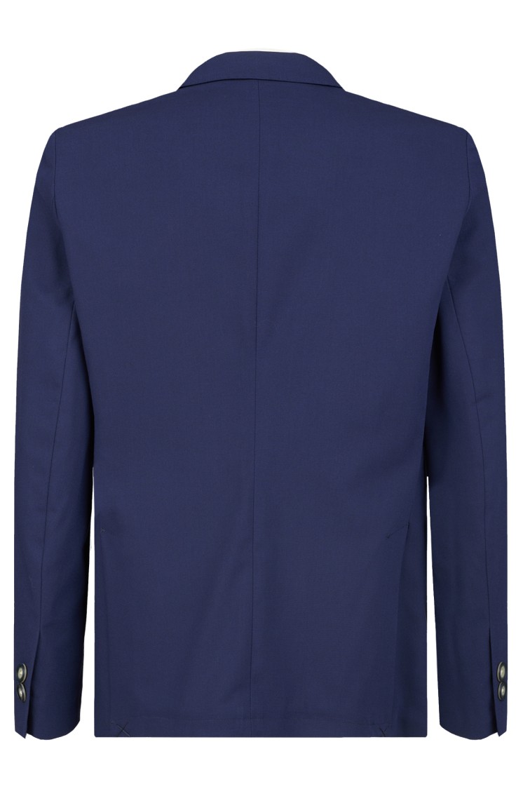 Gazzarrini X Michele Franzese Tailored Single-breasted Blazer In Wool-viscose Blend In Blue