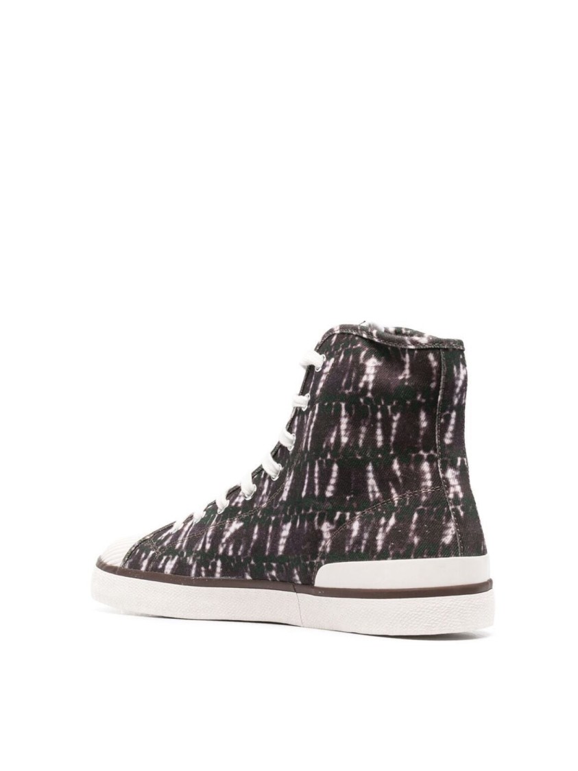 Isabel Marant Benkeenh Tye Sweat Sneakers In Gray