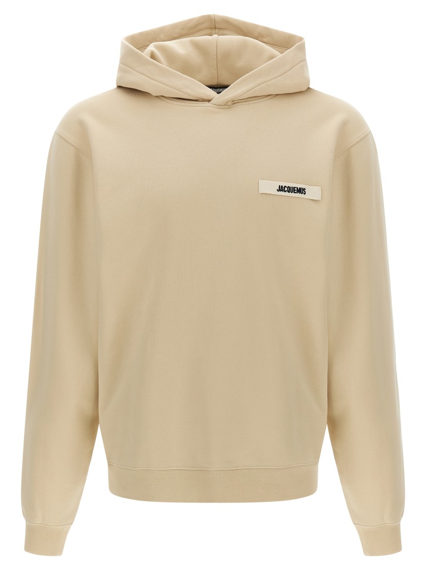 Jacquemus Gros-grain Hoodie In Neutral