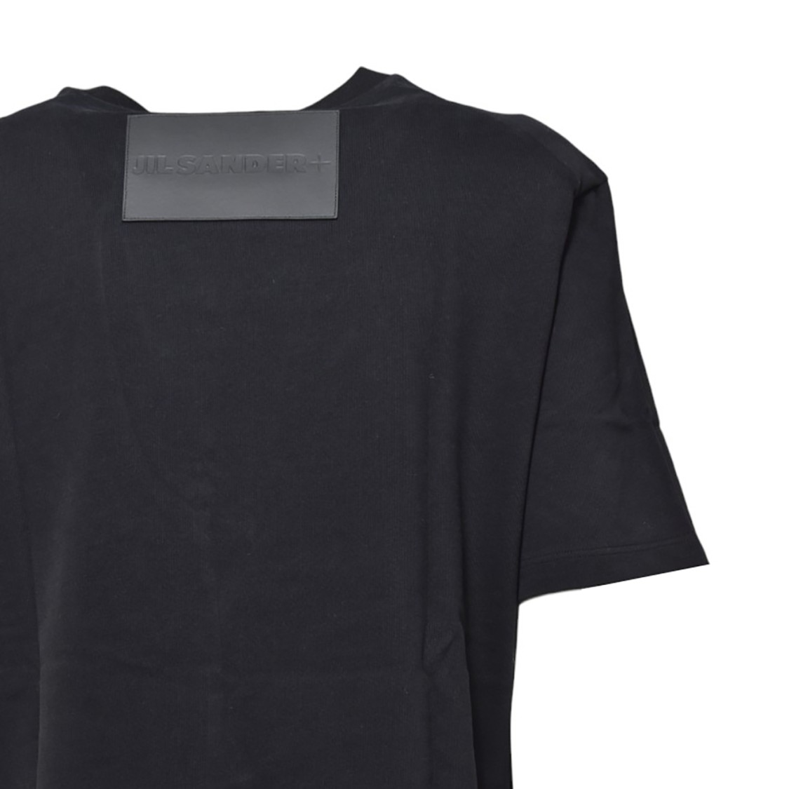 Jil Sander Ribbed Neckline Black Cotton Jersey T-Shirt | THE Jil Sander Ribbed Neckline Black Cotton Jersey T-Shirt | THE