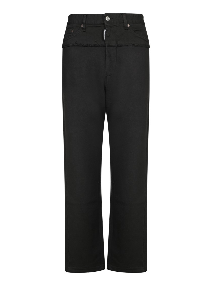 DSQUARED2 DSQUARED2 TAILORED BLACK TROUSERS WITH FIVE-POCKET DESIGN