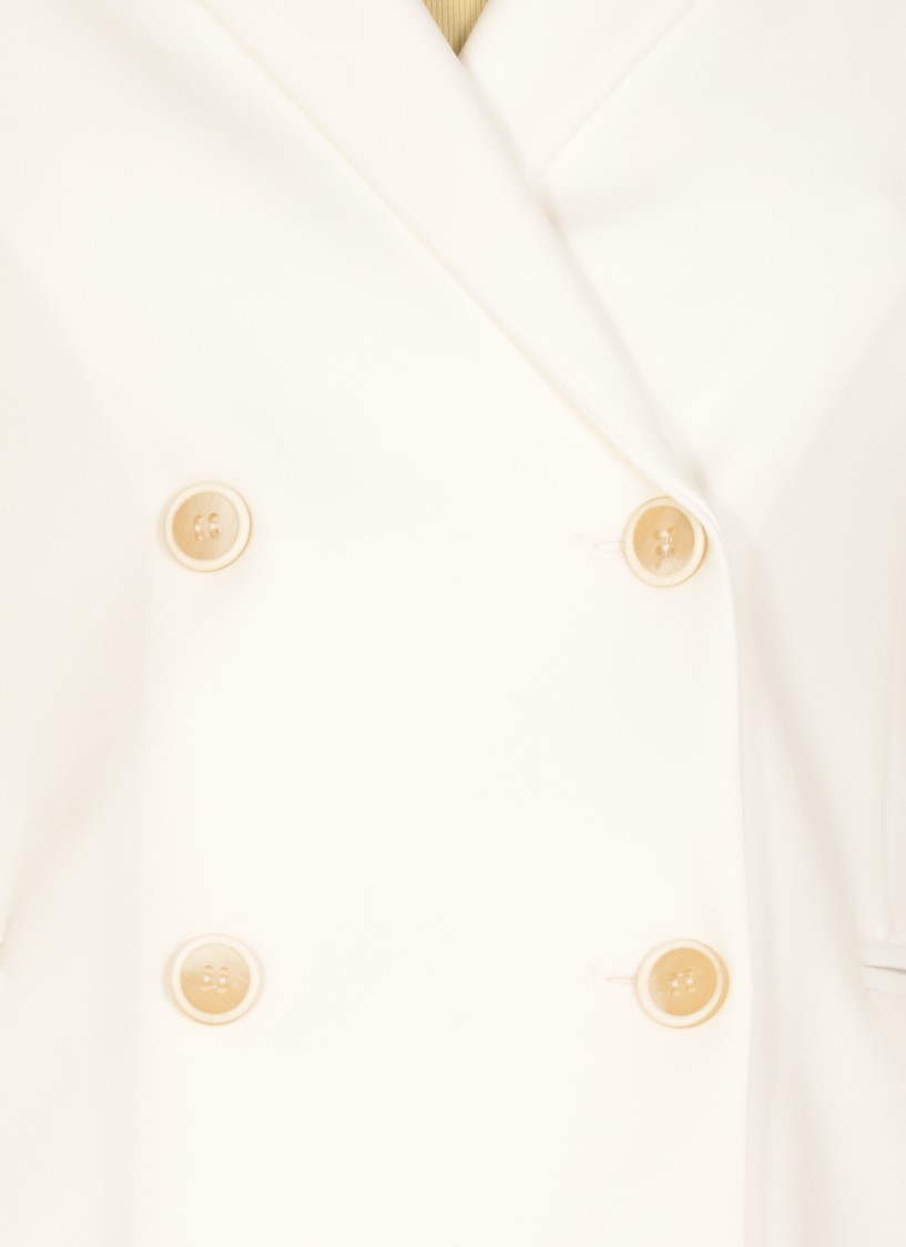 Shop Fabiana Filippi Double-breasted Blazer With Peak Lapel In White
