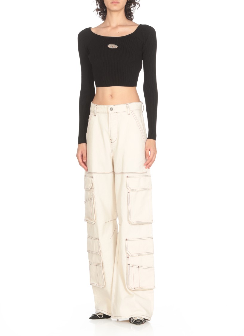 Diesel Top In Viscose Yarn From Responsibly Managed Forests In Black