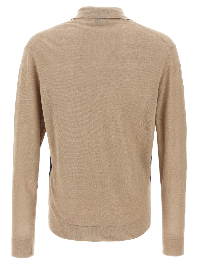 Ballantyne Beige Argyle Polo In Neutral