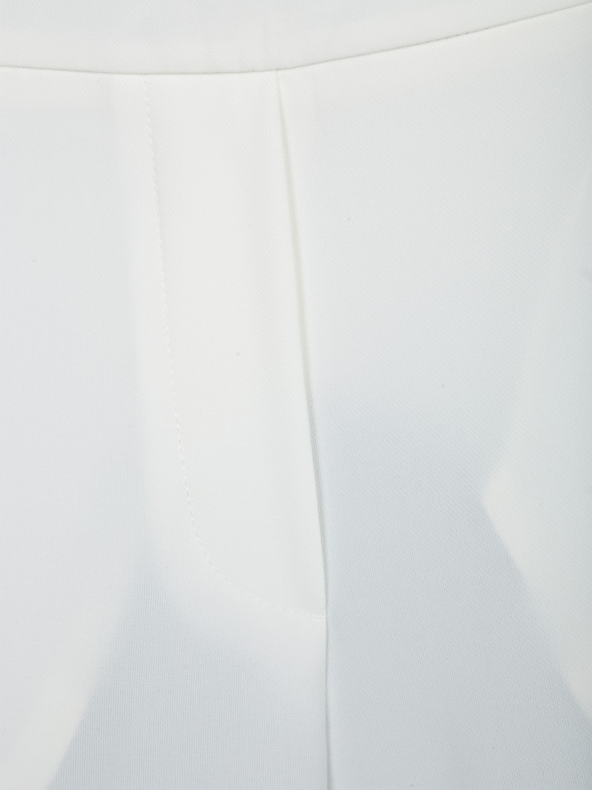BLANCA VITA BLANCA VITA HIGH-WAISTED STRAIGHT-CUT WHITE TROUSERS 