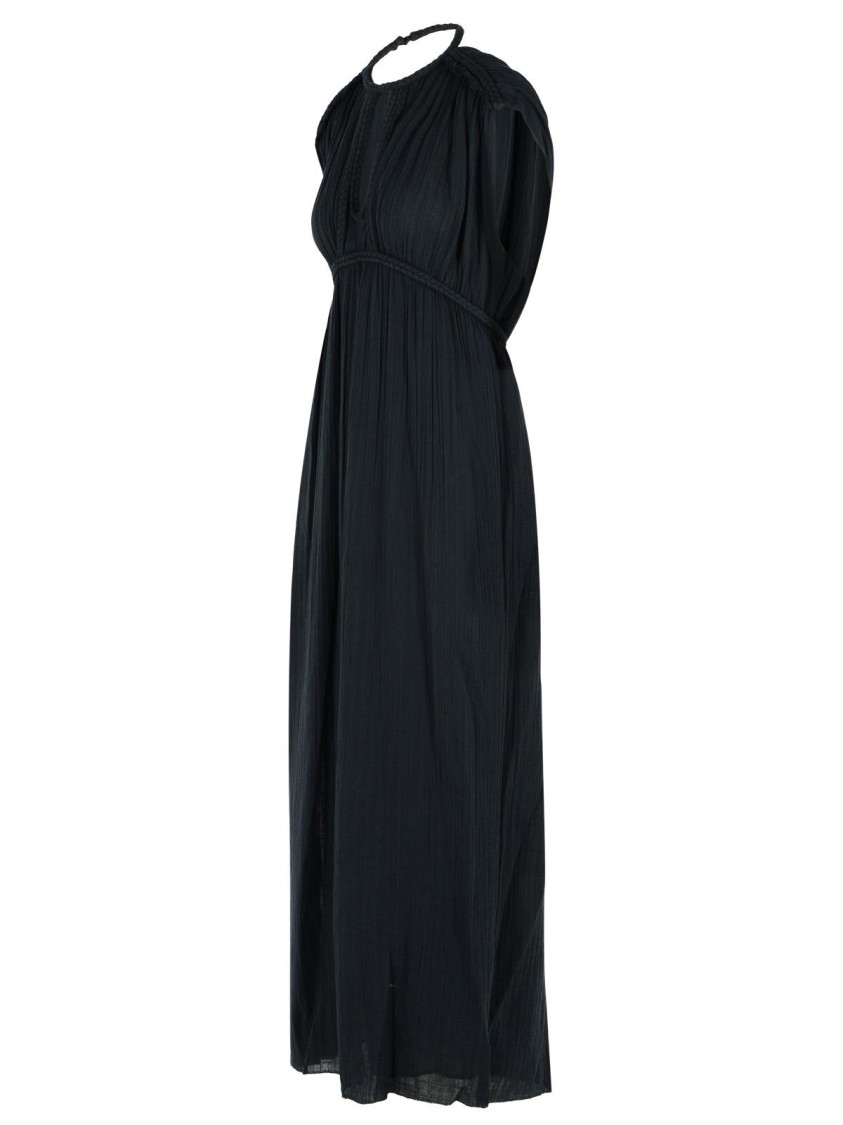 Shop Isabel Marant Joya' Black Cotton Dress