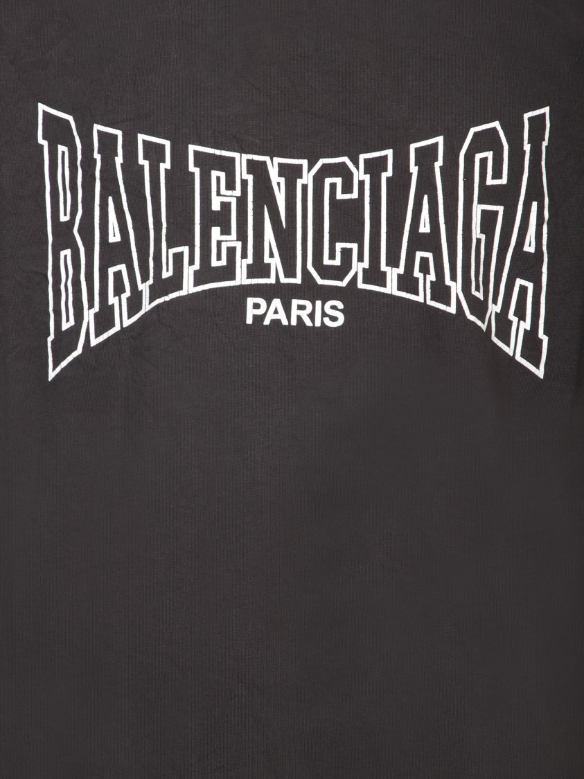 Shop Balenciaga Black Cotton T-shirt