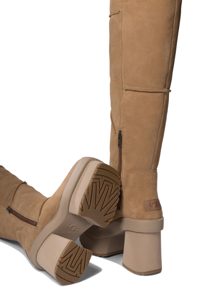 Ugg Tall Platform Ankle Boots In Brown