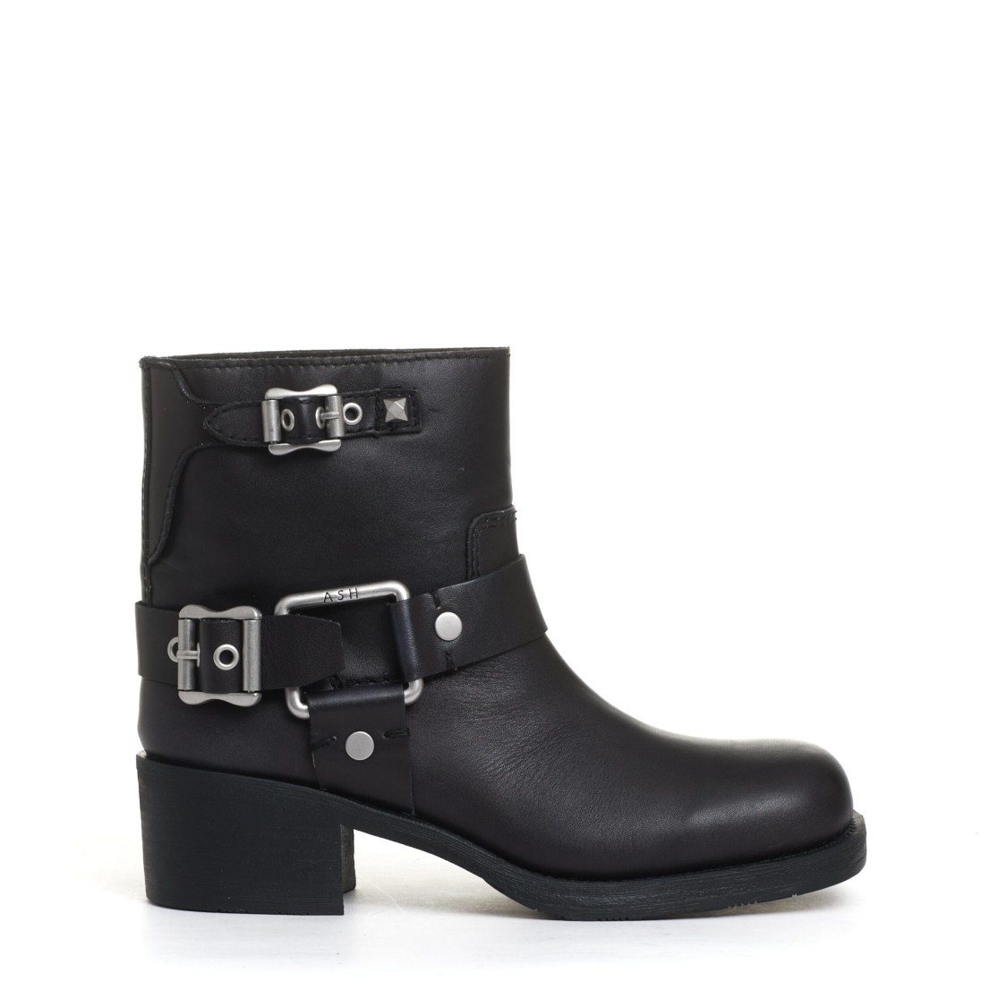 Ash Round-headed Short Boots In Black