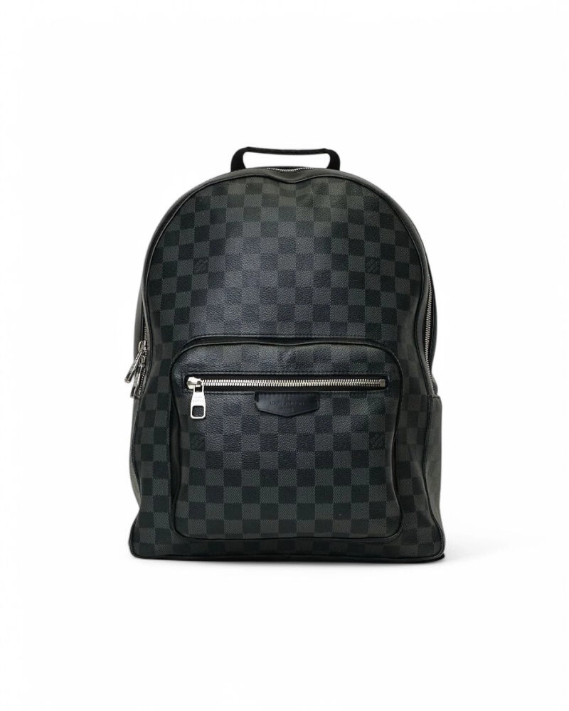 Pre-owned Louis Vuitton Josh Gm Backpack Damier Graphite Black