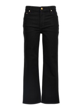 Tory Burch Cropped Denim Jeans With Flared Leg | THE LIST