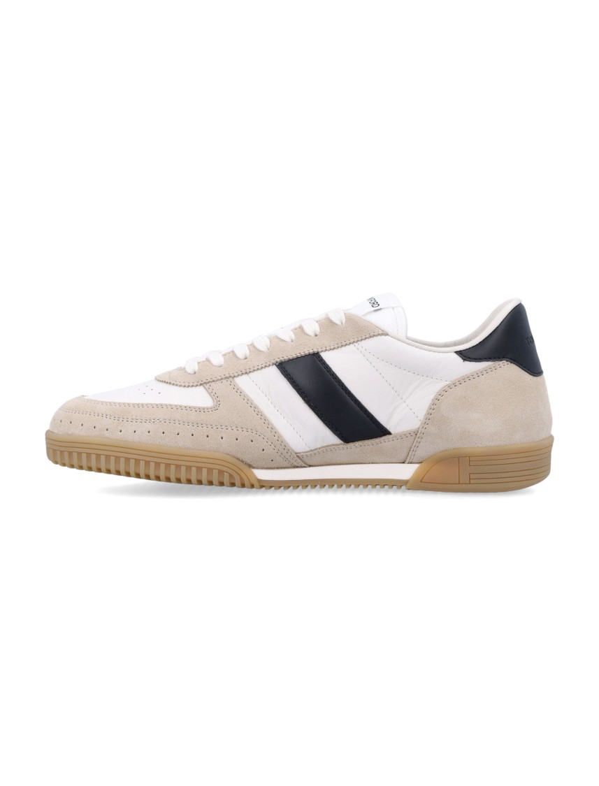 Tom Ford Terence Leather And Suede Sneakers In Neutrals