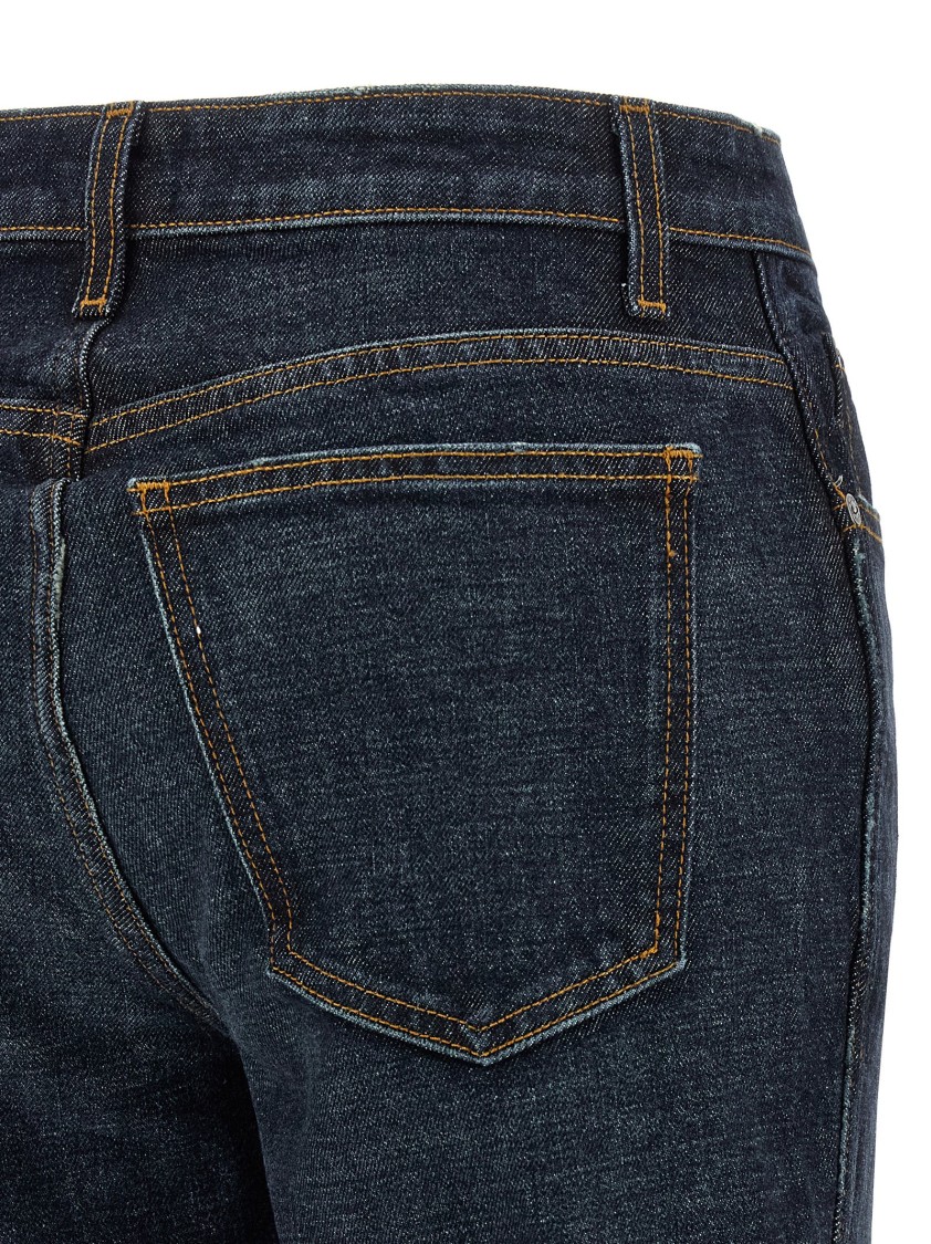 Khaite Belt Loop Denim Trousers In Black